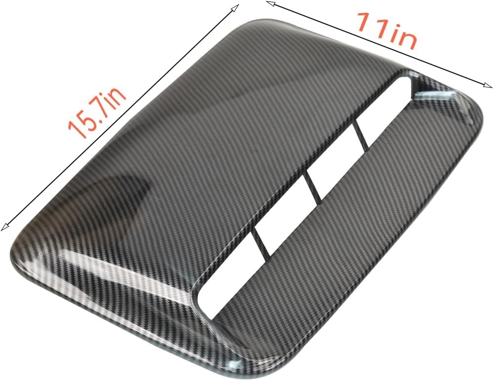 Car Air Flow Decorative,hood air vents for car,Intake Hood Scoop Turbo Bonnet Vent Cover, (Black) - Image 9