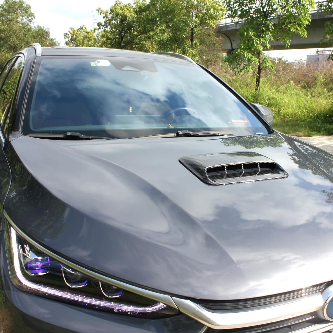 Car Air Flow Decorative,hood air vents for car,Intake Hood Scoop Turbo Bonnet Vent Cover, (Black) - Image 12