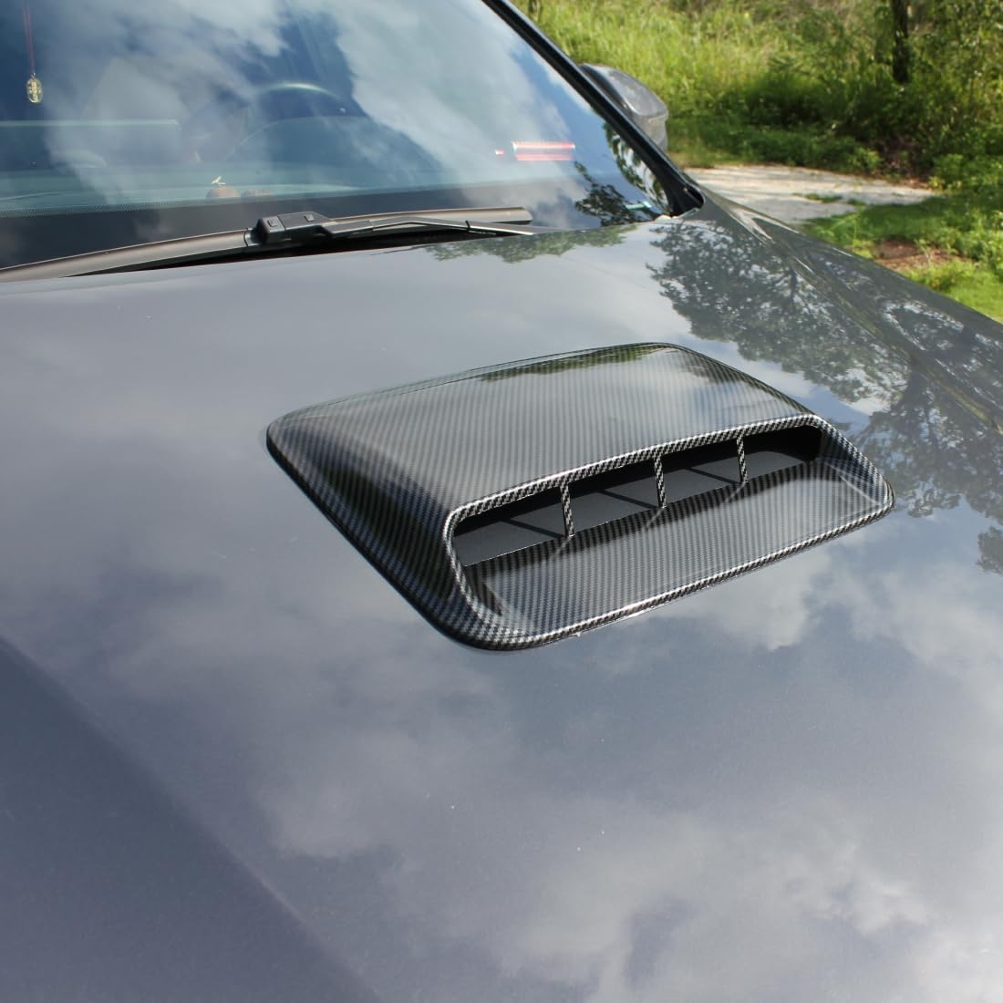 Car Air Flow Decorative,hood air vents for car,Intake Hood Scoop Turbo Bonnet Vent Cover, (Black) - Image 13