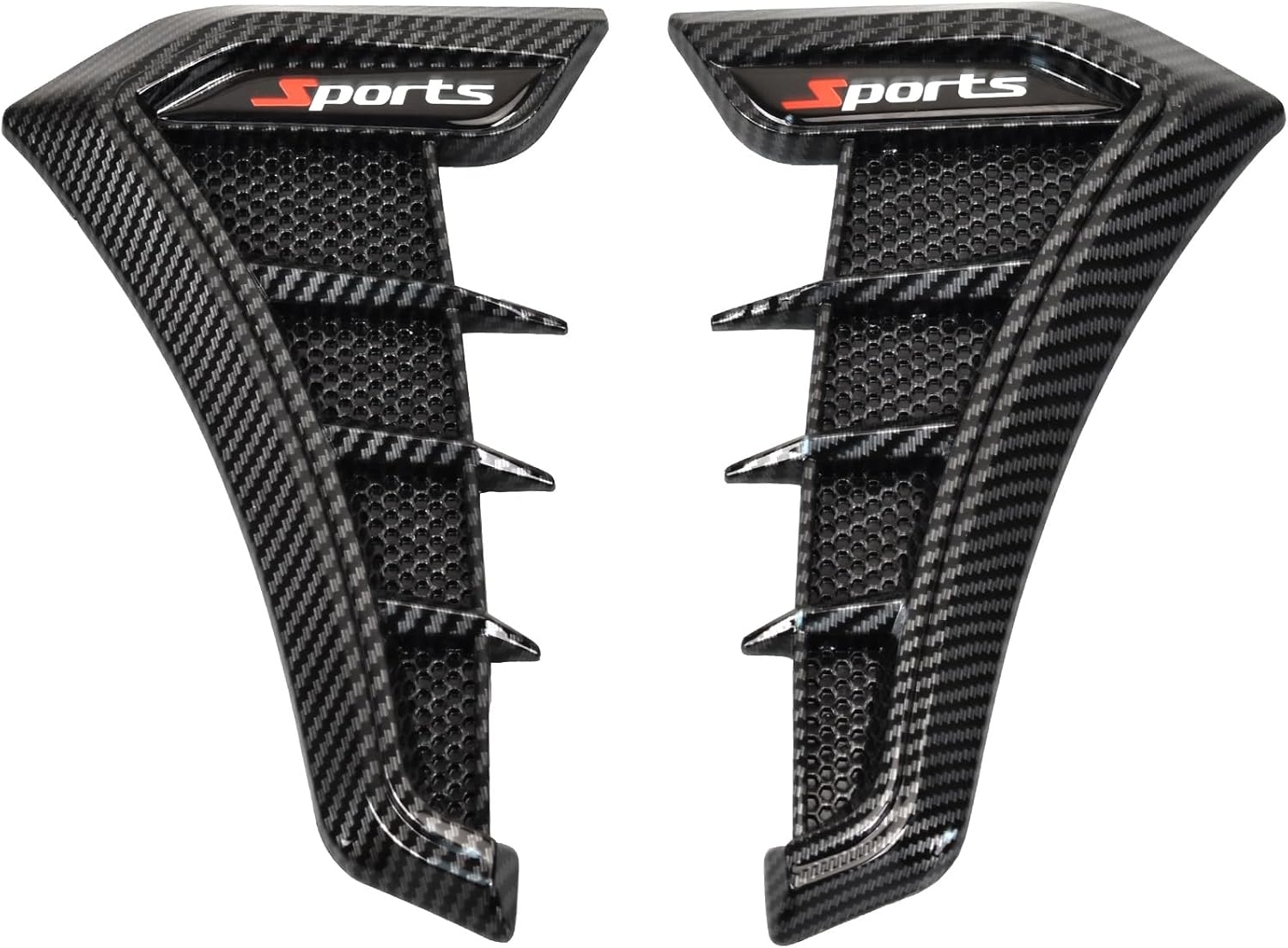 Universal Car Fender Side Vents-Air Flow Intake Hole Grille-Side Marker Air Wing Vent Trim Cover - Fender Decorative Spoiler-The Whole Back is Double-Sided Glue (Black) - Image 8