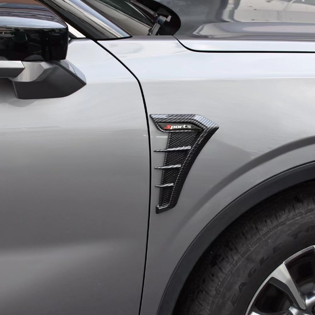 Universal Car Fender Side Vents-Air Flow Intake Hole Grille-Side Marker Air Wing Vent Trim Cover - Fender Decorative Spoiler-The Whole Back is Double-Sided Glue (Black) - Image 10