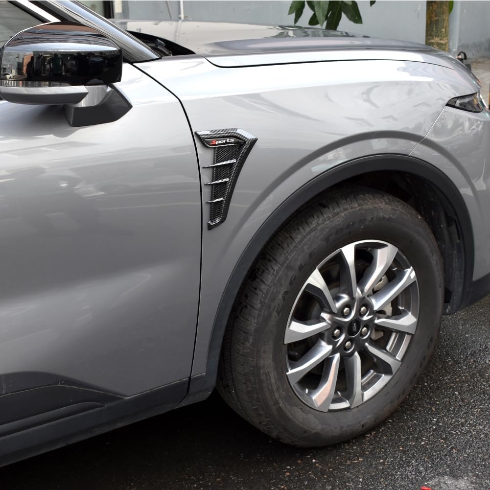 Universal Car Fender Side Vents-Air Flow Intake Hole Grille-Side Marker Air Wing Vent Trim Cover - Fender Decorative Spoiler-The Whole Back is Double-Sided Glue (Black) - Image 11