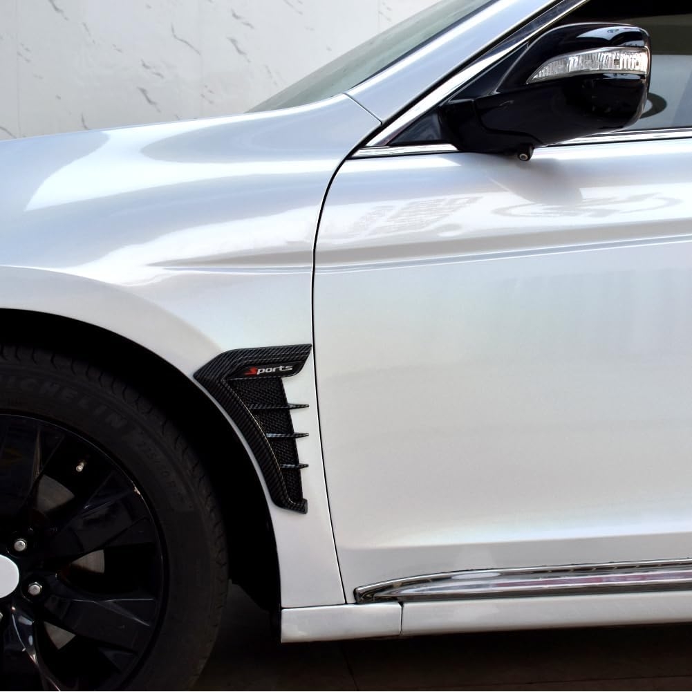 Universal Car Fender Side Vents-Air Flow Intake Hole Grille-Side Marker Air Wing Vent Trim Cover - Fender Decorative Spoiler-The Whole Back is Double-Sided Glue (Black) - Image 12