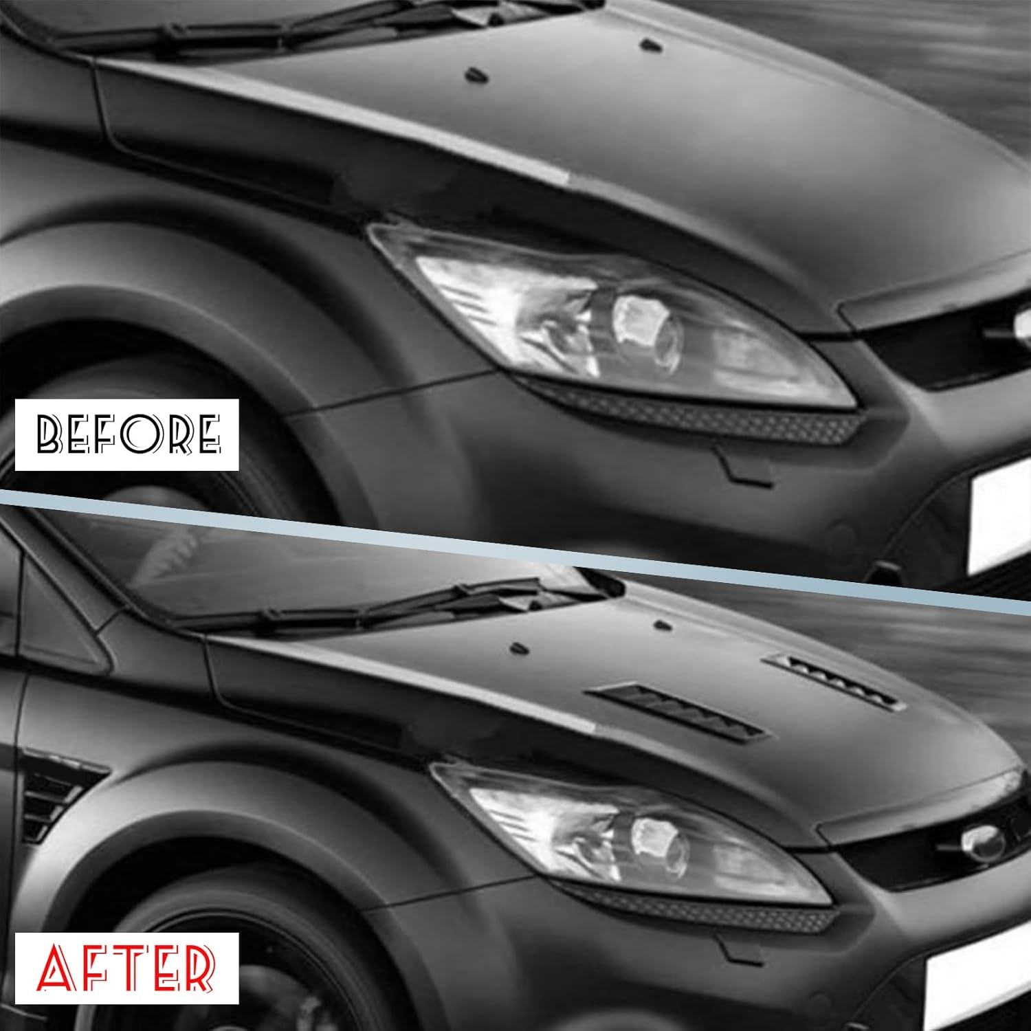 YESHMA Car Hood Vents Scoop Bonnet Cover Hood Intake Scoop Louvers Cooling Intake Vent Cover (Gloss Black) - Image 6