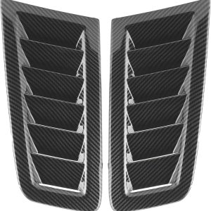 Akozon Car Hood Vent Scoop Kit Air Intake Louvers Hoods Vents Bonnet Cover for Focus RS MK2 (Carbon Fiber)