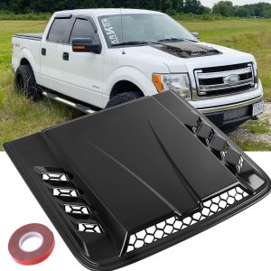 Hood Scoops For Cars, Universal Hood Scoop Hood Vents, Automotive Hood Scoops for Trucks Compatible with Dodge Ram 1500 2500 F150 F250 F350 Toyota Tundra GMC Sierra 1500 2500 Jeep Wrangler