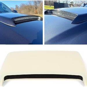 HECASA Unpainted Universal 25″×25” Hood Scoop Kit Compatible with Dodge RAM 1500 2500 3500 SRT Style Chevy Trailblazer Ford Mustang Silverado Charger Tundra Require Painting