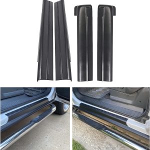 ECOTRIC Rocker Panel Guard Compatible with 1999-2007 Chevy Chevrolet Silverado/GMC Sierra 1500 2500 3500 Classic Extended Cab Replacement for 14068 Trail Armor Side Skirts Extension Body Kit