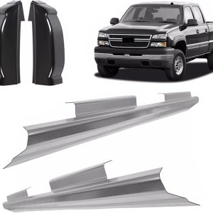 4PCS Cab Corners – Rocker Panels Replacements Compatible with 1999-2007 Chevy Silverado GMC Sierra 4 Door Crew Cab Rust Repair Kit