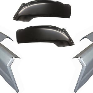 Compatible With Chevy 1999-07 Silverado Sierra 4Dr Crew Cab Rocker Panels And Cab Corners Kit