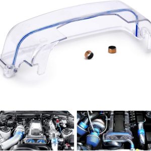 PTNHZ Clear CAM Cover Timing Belt Cover Turbo CAM Pulley Compatible Relacement for 92-05 Toyota Supra 2JZ 2JZGTE Lexus 3.0L Non-VVTI