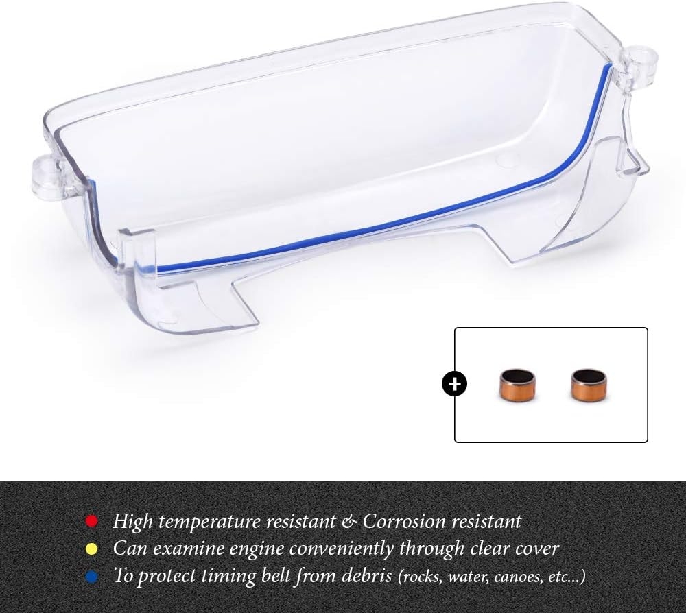 PTNHZ Clear CAM Cover Timing Belt Cover Turbo CAM Pulley Compatible Relacement for 92-05 Toyota Supra 2JZ 2JZGTE Lexus 3.0L Non-VVTI - Image 3