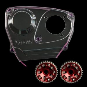G-PLUS Clear Cam Gear Timing Belt Cover Pulley Compatible with Nissan Skyline R32 R33 GTS RB25DET