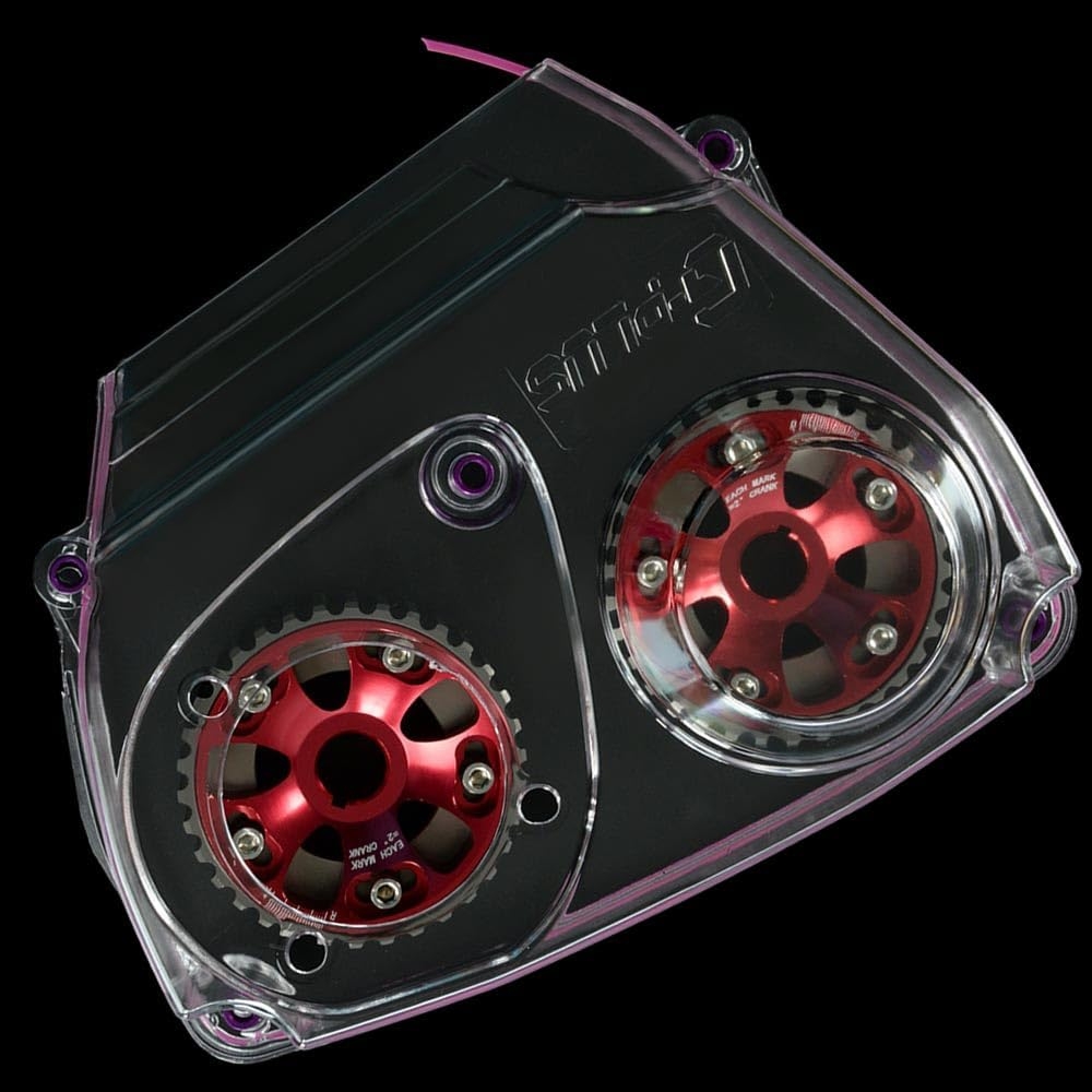 G-PLUS Clear Cam Gear Timing Belt Cover Pulley Compatible with Nissan Skyline R32 R33 GTS RB25DET - Image 3