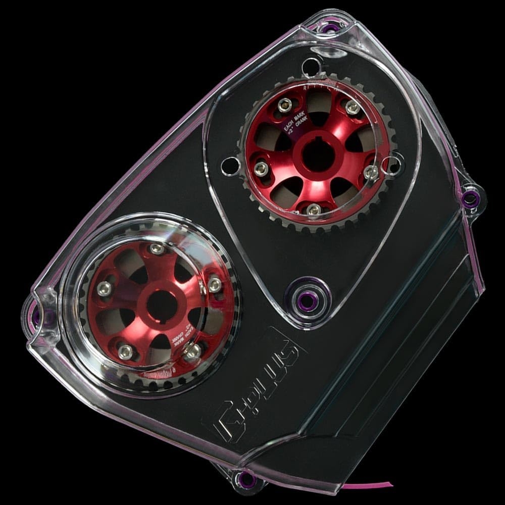 G-PLUS Clear Cam Gear Timing Belt Cover Pulley Compatible with Nissan Skyline R32 R33 GTS RB25DET - Image 4