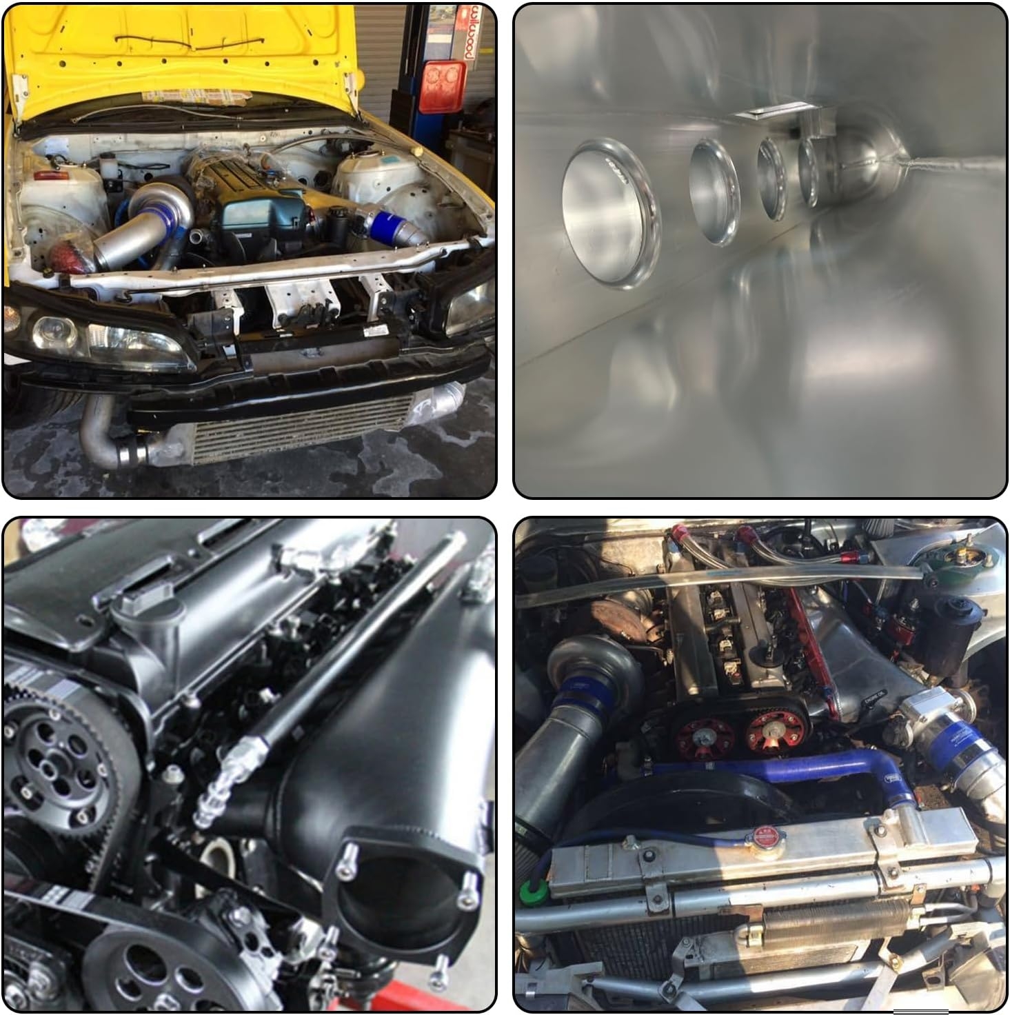 Intake Manifold Fuel Rail 90mm Throttle Body For Toyota Supra MK4 2JZ-GTE JZA80 Black - Image 12