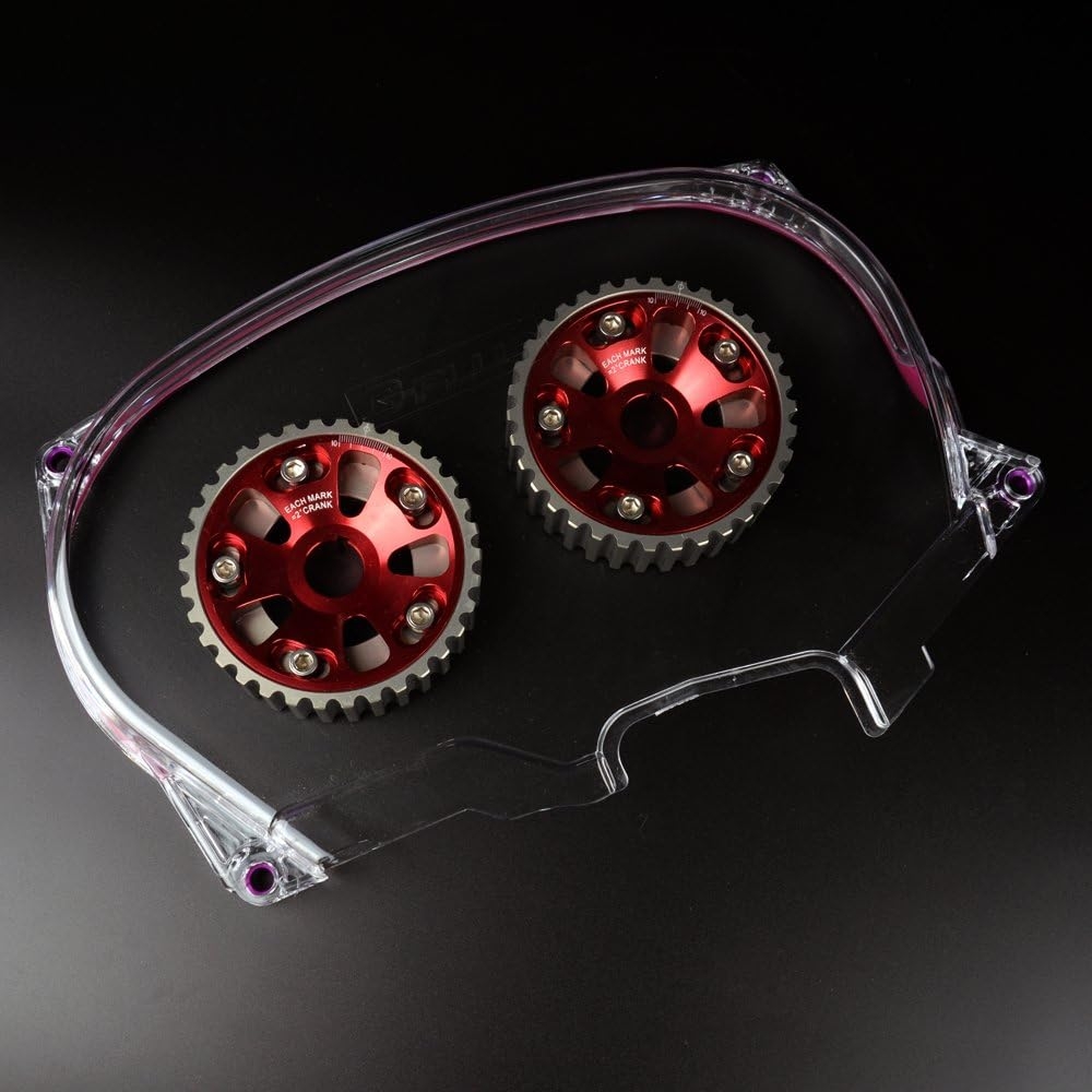 G-PLUS Clear Cam Gear Timing Belt Cover Cam Pulley Compatible With TOYOTA SUPRA JZA80 ARISTO 2JZGTE 2JZ - Image 6