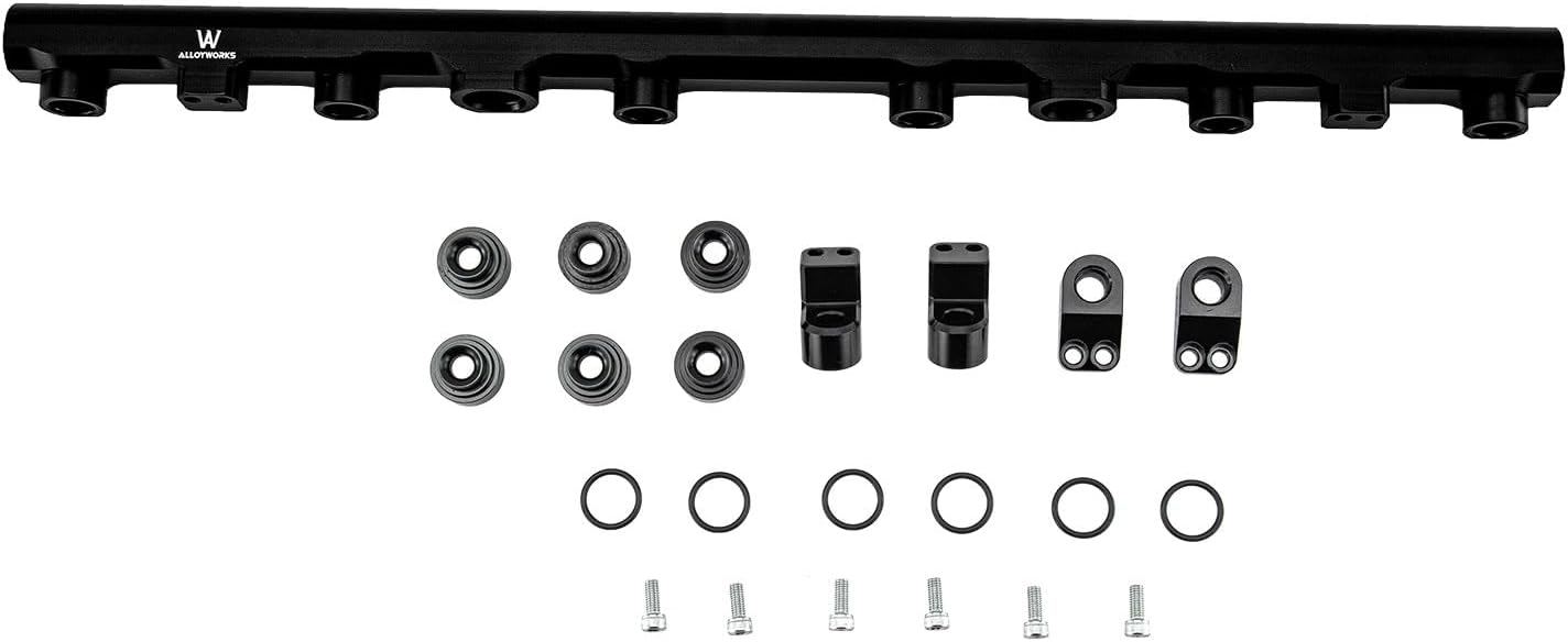 Top Feed Fuel Rail Conversion Kit Fits for 1993-1998 2JZ-GTE 2JZGTE Toyota Supra L6 Fuel Rails 1993 1994 1995 1996 1997 1998 93 94 95 96 97 98