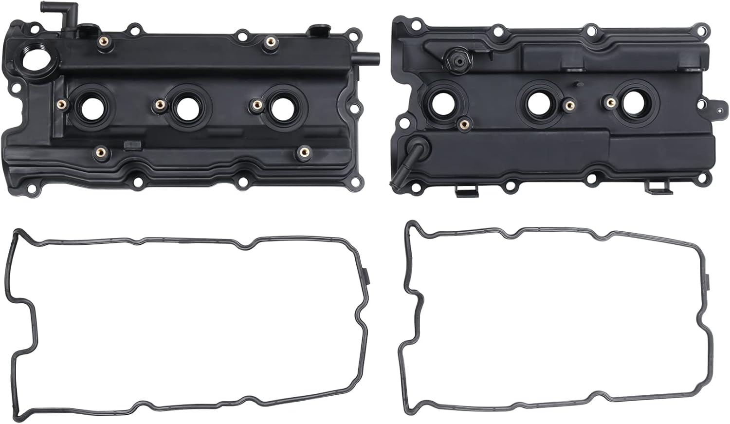 JDMSPEED New Engine Valve Cover With Gaskets Left - Right Side Replacement For Altima Maxima Murano I35 V6 3.5L 2002-2007 Replace 264-985 264-984 13264-8J113 13264-7Y000 (Set of 2)