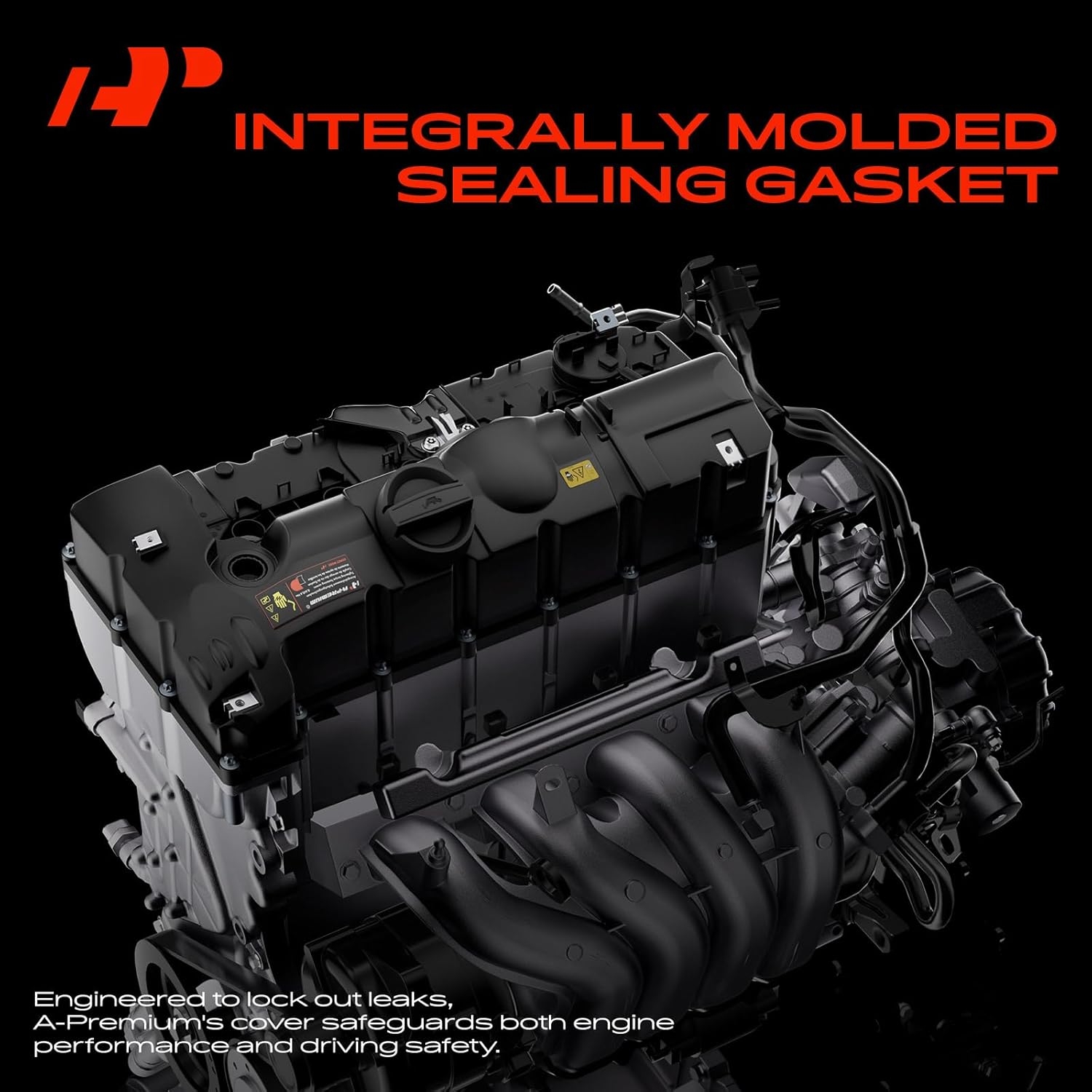 A-Premium Engine Valve Cover - Compatible with BMW Vehicles - 2.5L, 3.0L - 125i, 128i, 130i, 323i, 328i, 525i, 528i, 530i, X3, X5, Z4 - E60 E70 E82 E83 E84 E89 E90 E92 - Replace 11127552281 - Image 4