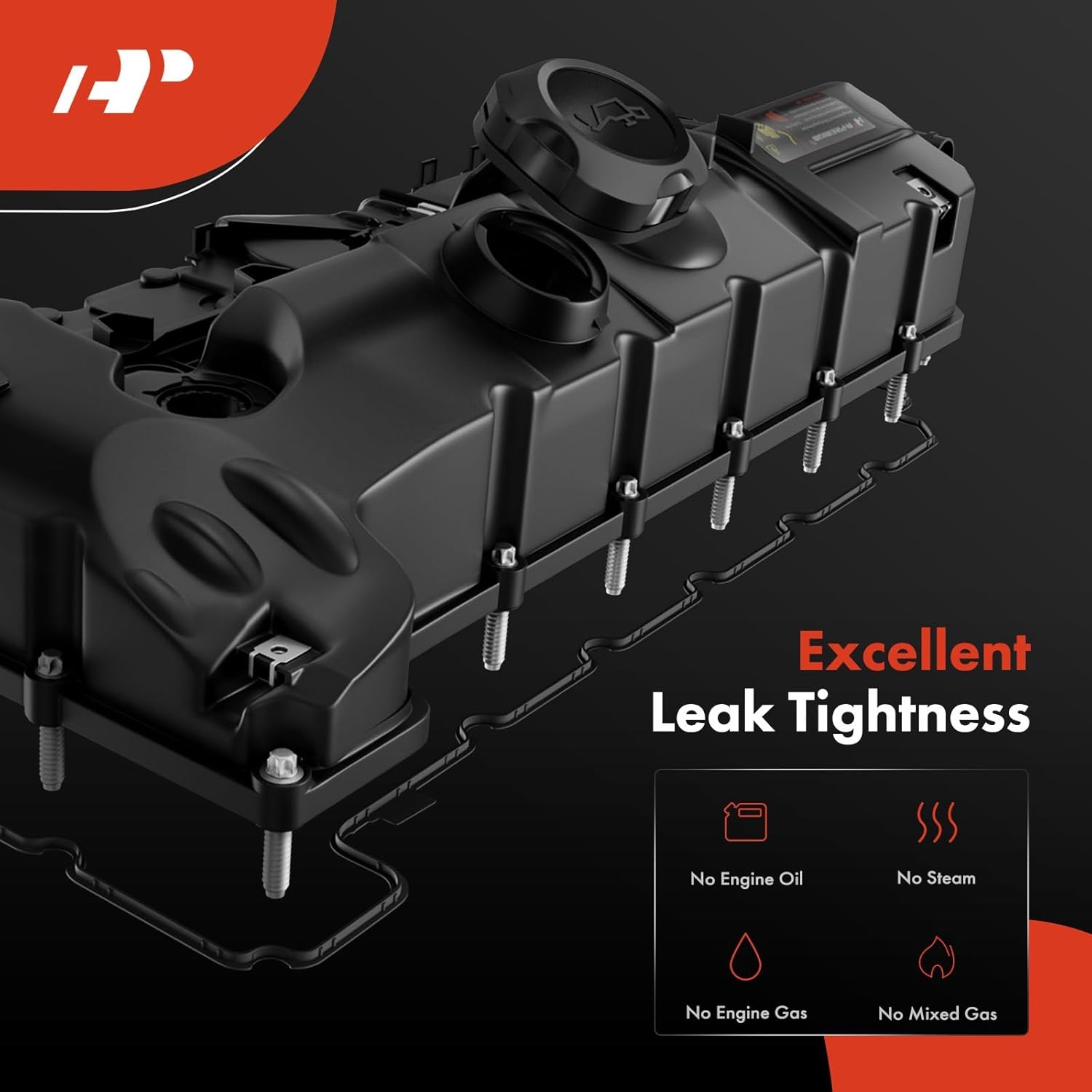 A-Premium Engine Valve Cover - Compatible with BMW Vehicles - 2.5L, 3.0L - 125i, 128i, 130i, 323i, 328i, 525i, 528i, 530i, X3, X5, Z4 - E60 E70 E82 E83 E84 E89 E90 E92 - Replace 11127552281 - Image 13