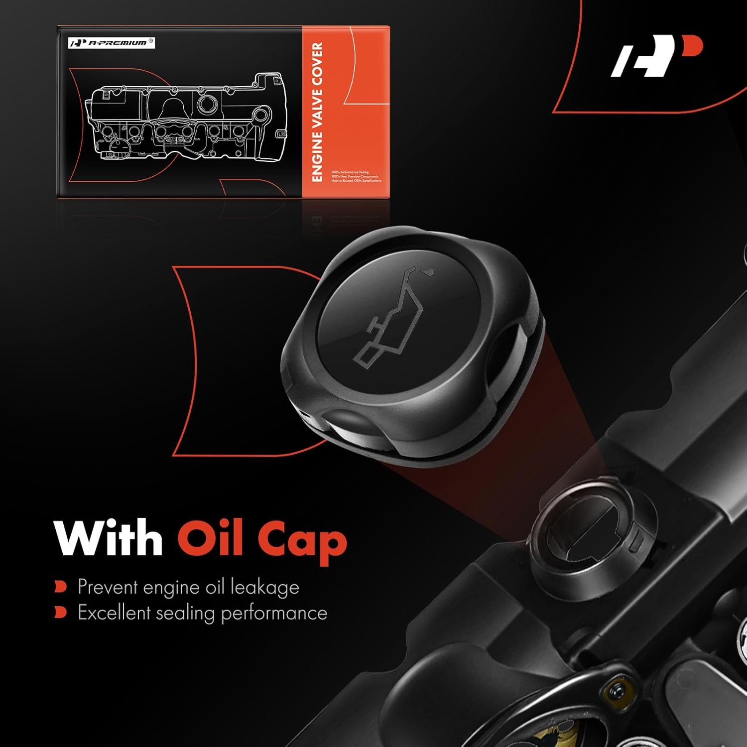A-Premium Engine Valve Cover - Compatible with BMW Vehicles - 2.5L, 3.0L - 125i, 128i, 130i, 323i, 328i, 525i, 528i, 530i, X3, X5, Z4 - E60 E70 E82 E83 E84 E89 E90 E92 - Replace 11127552281 - Image 16
