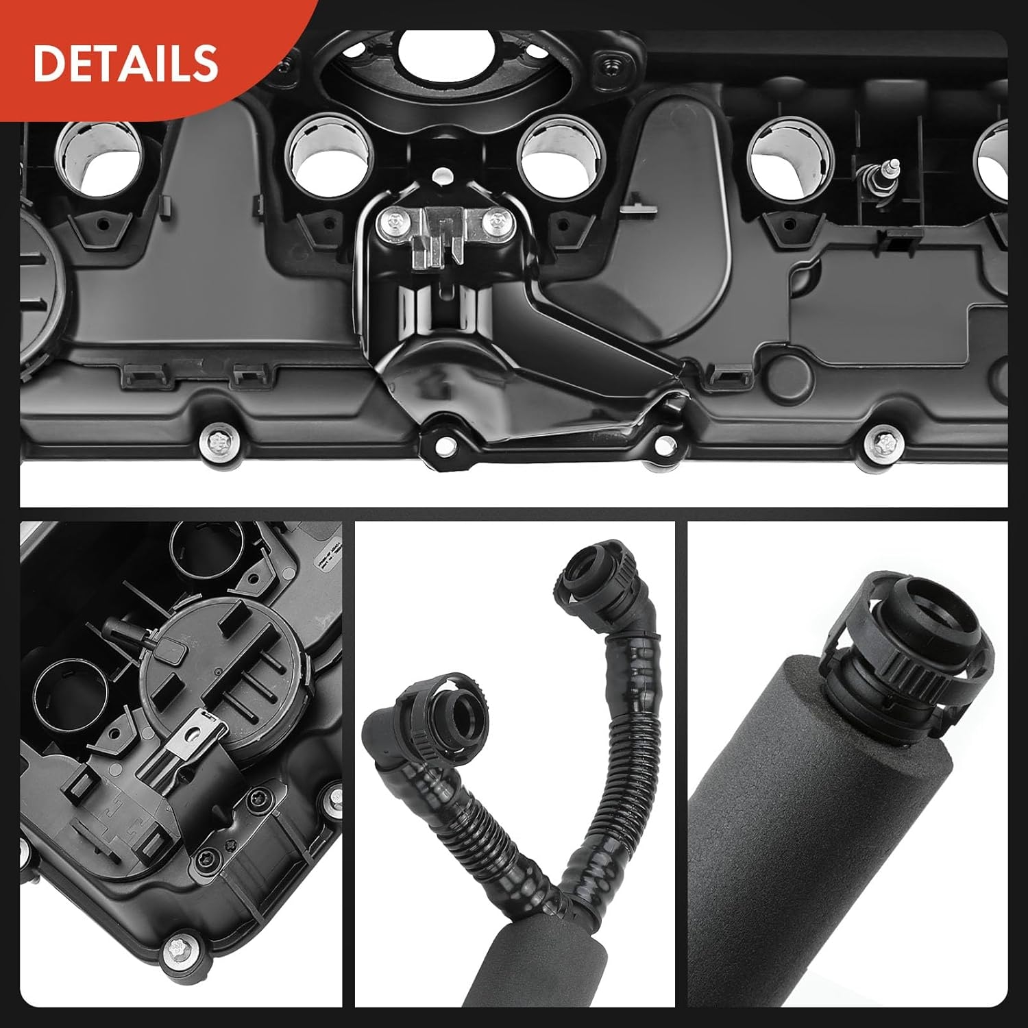 A-Premium Engine Valve Cover - Compatible with BMW Vehicles - 2.5L, 3.0L - 125i, 128i, 130i, 323i, 328i, 525i, 528i, 530i, X3, X5, Z4 - E60 E70 E82 E83 E84 E89 E90 E92 - Replace 11127552281 - Image 18