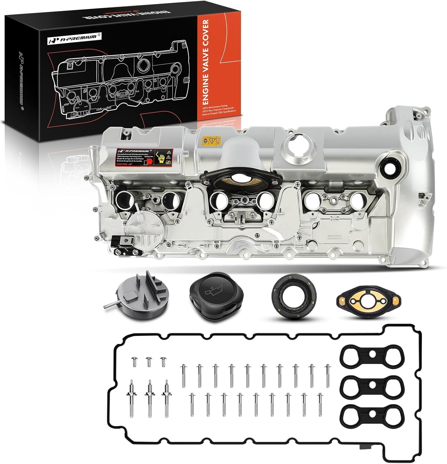 A-Premium Engine Valve Cover - Compatible with BMW Vehicles - 2.5L, 3.0L - 125i, 128i, 130i, 323i, 328i, 525i, 528i, 530i, X3, X5, Z4 - E60 E70 E82 E83 E84 E89 E90 E92 - Replace 11127552281 - Image 19