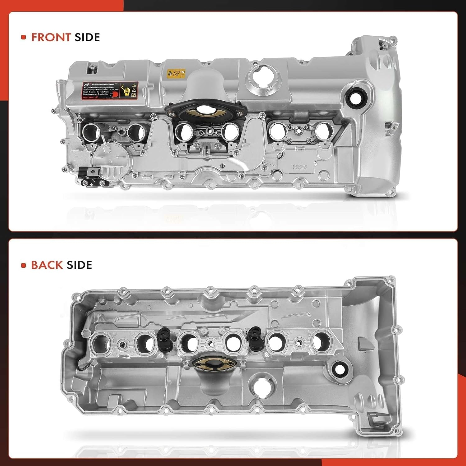A-Premium Engine Valve Cover - Compatible with BMW Vehicles - 2.5L, 3.0L - 125i, 128i, 130i, 323i, 328i, 525i, 528i, 530i, X3, X5, Z4 - E60 E70 E82 E83 E84 E89 E90 E92 - Replace 11127552281 - Image 27