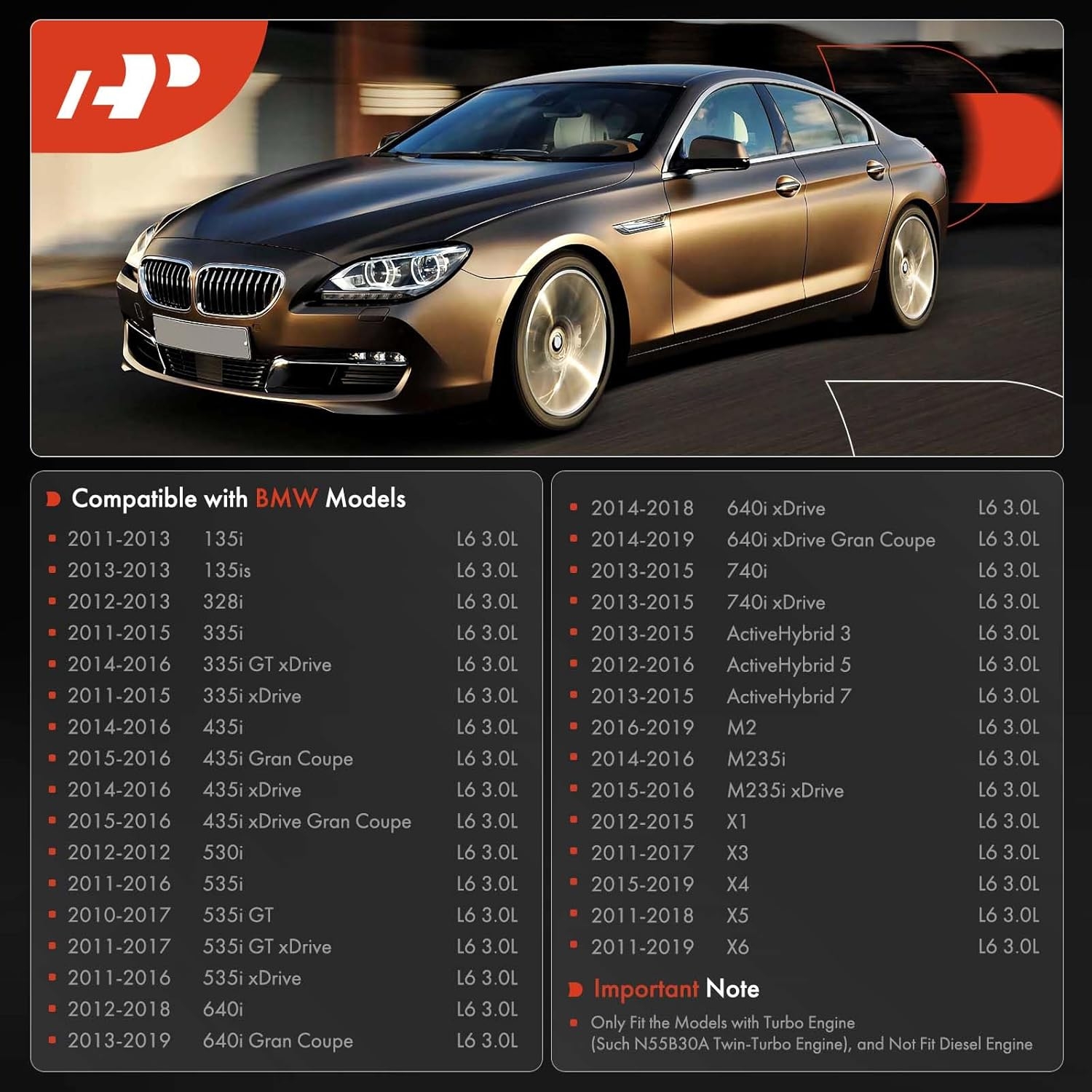 A-Premium N55 Engine Valve Cover Kit with Gasket -Oil Cap Compatible with 2011-2019 BMW Model - 328i 335i 435i 530i 535i 640i 740i 740Li (xDrive) X3 X5 X6, 3.0L Turbo, Replace 11127570292 - Image 2