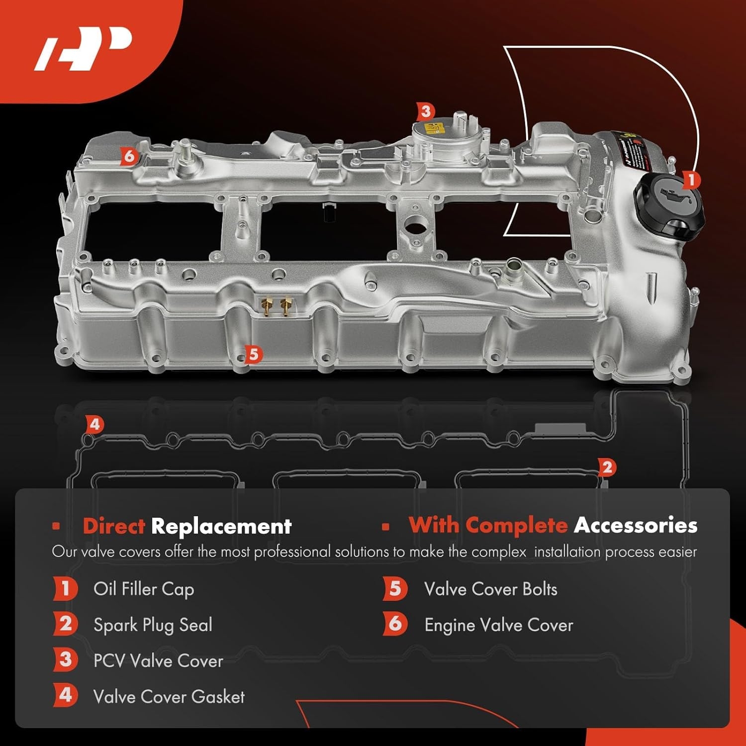 A-Premium N55 Engine Valve Cover Kit with Gasket -Oil Cap Compatible with 2011-2019 BMW Model - 328i 335i 435i 530i 535i 640i 740i 740Li (xDrive) X3 X5 X6, 3.0L Turbo, Replace 11127570292 - Image 11