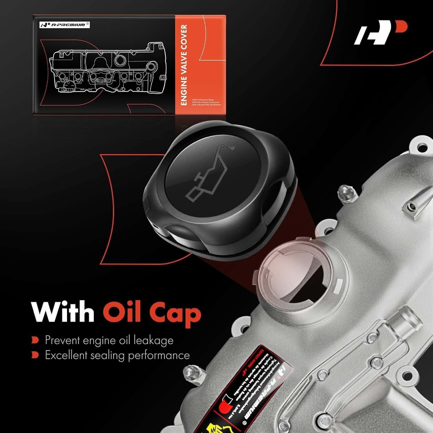 A-Premium N55 Engine Valve Cover Kit with Gasket -Oil Cap Compatible with 2011-2019 BMW Model - 328i 335i 435i 530i 535i 640i 740i 740Li (xDrive) X3 X5 X6, 3.0L Turbo, Replace 11127570292 - Image 13