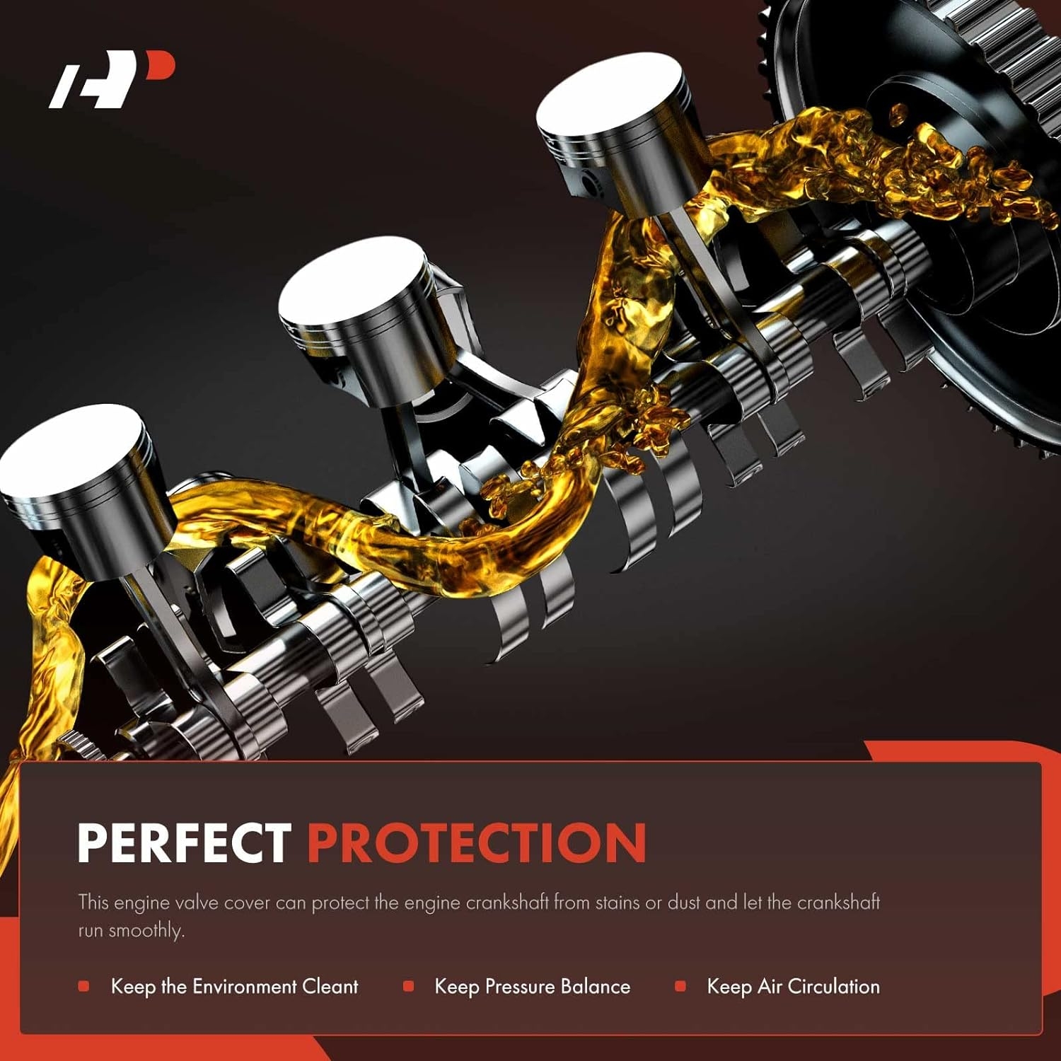 A-Premium Front Rear Engine Valve Cover Compatible with Honda Accord 2008-2012, Accord Crosstour 2010-2011, Pilot 2012-2015, Odyssey 2008-2010, Ridgeline 2009-2014, Crosstour & Acura RDX 2013-2015, TL - Image 3