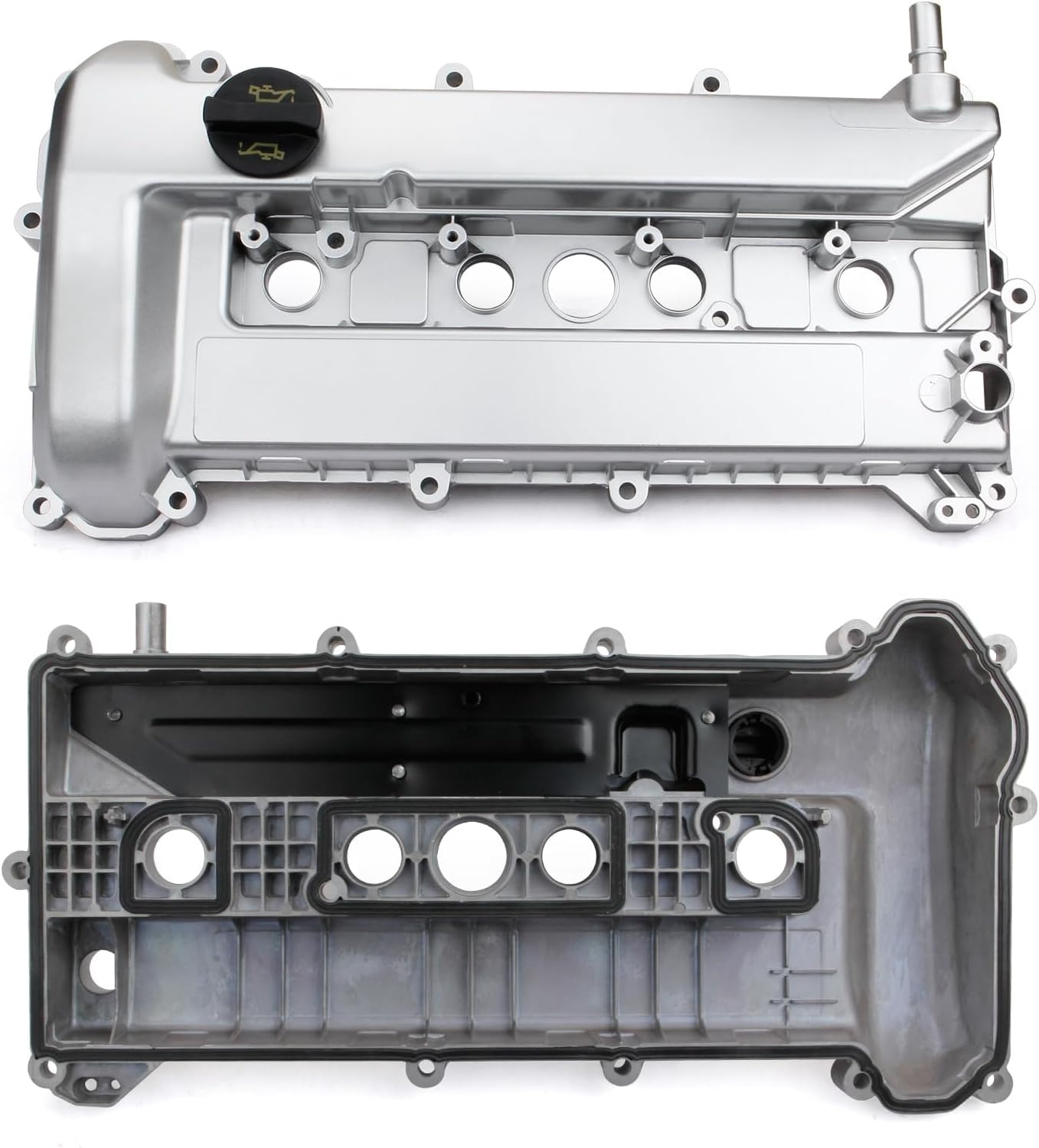 MITZONE Upgrade Aluminum Valve Cover compatible with 2005-2013 Ford Focus Escape Transit Connect Mariner 2.0L 2.3L Replace 4S4E6582C 4S4Z6582CA - Image 6