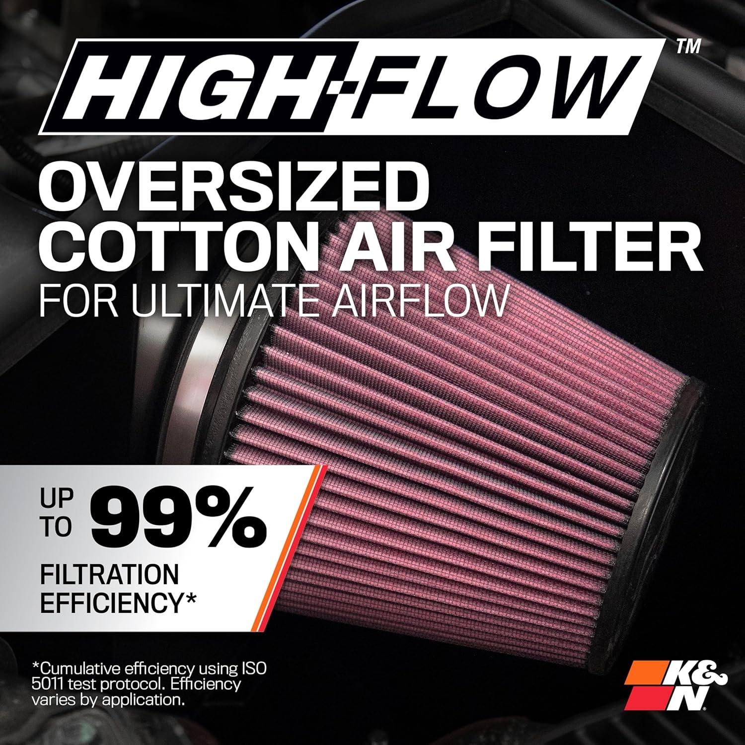 K&N Cold Air Intake System: High-Flow Air Filter, Increase Performance & Acceleration: Compatible with 2012-2015 Acura/Honda: ILX, Civic Si, 69-1019TS - Image 4