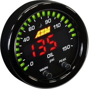 AEM 30-0307 X-Series Oil Pressure Gauge, Black