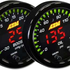 AEM X-Series Digital 52mm Gauge Set + Boost 35psi + Oil/Fuel Pressure 150psi