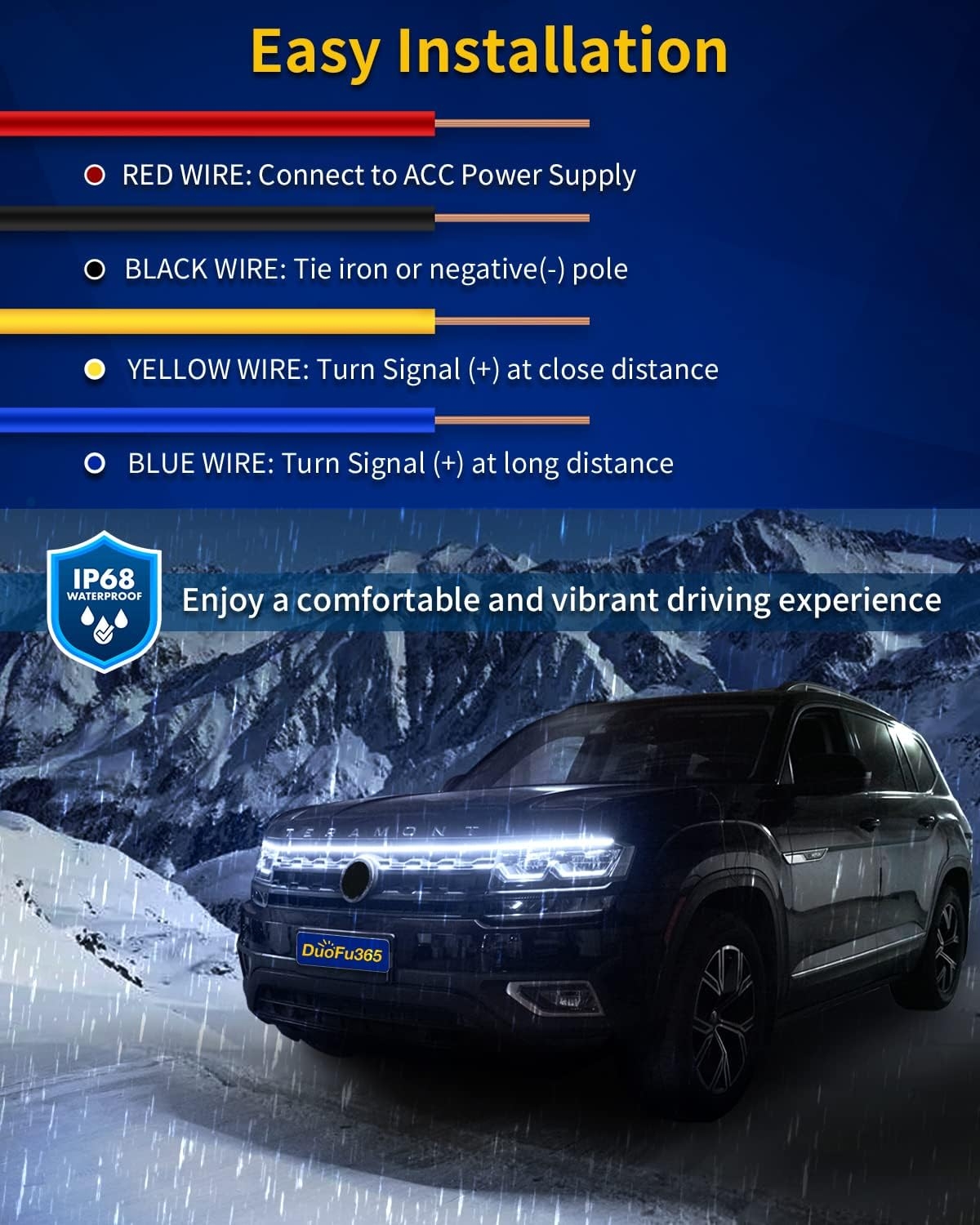 Exterior Car LED Hood Light Strip,RGB Multicolor Dynamic Scan Start Up Hoodbeam Kit with App - Remote Control,59 Inch 12V Updated Waterproof Hood Glow Lights for Cars, Trucks,SUV (1set) - Image 24