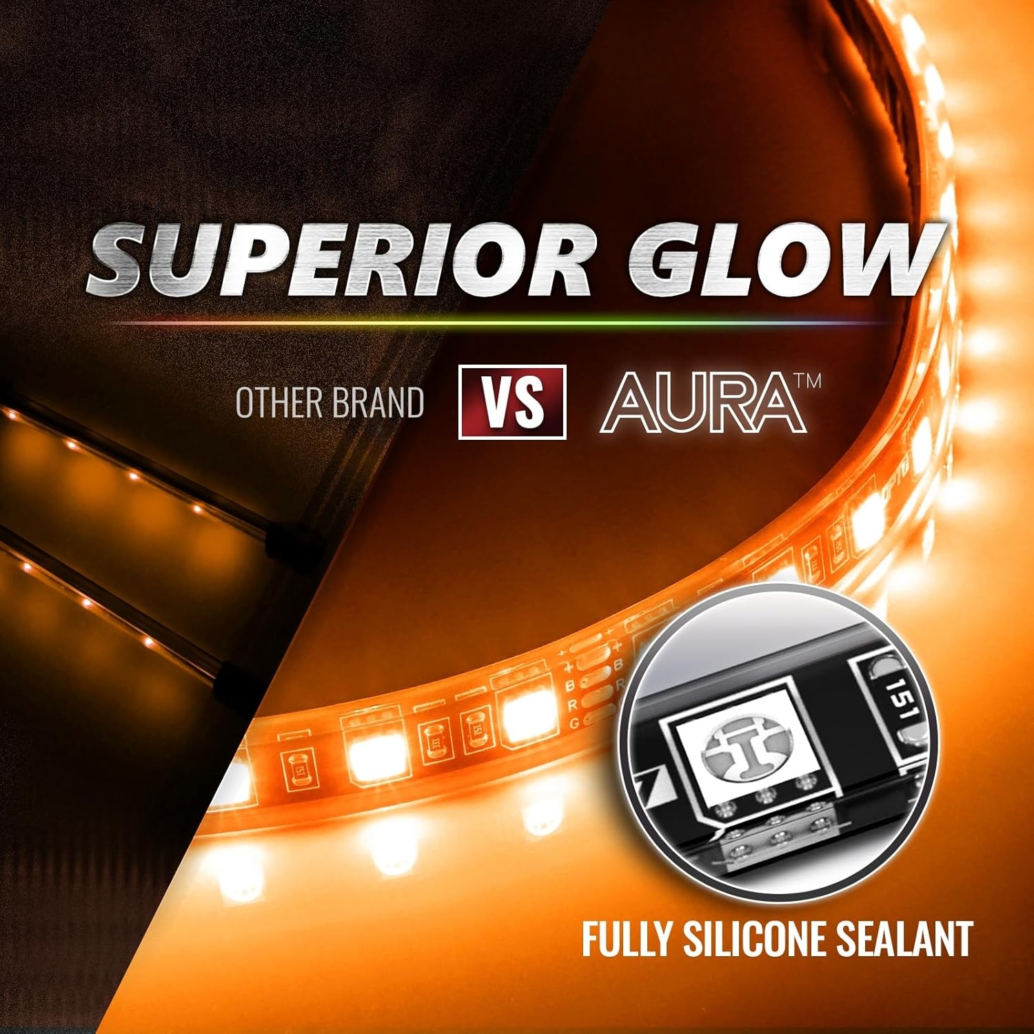 OPT7 Aura Pro RGB LED Grille Lights with App & Remote Control, 4pcs 12" Light Strips, Waterproof Front Grill Valence, Music Sync, Multi-Color Exterior Lighting Kit, Universal for Cars Trucks Vans SUV - Image 13