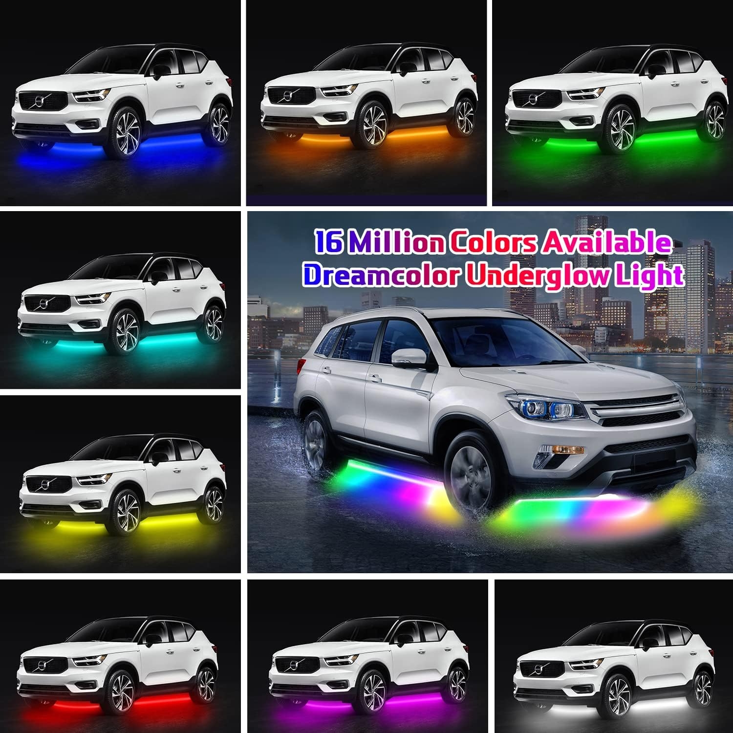 Neon Underglow Car Lights, 6PCs Dreamcolor Underglow Kit for Car with APP Control, 210 Color Modes and 255 Voice Control Modes, Waterproof LED Car Lights Exterior for Cars, Trucks, Boats - Image 3