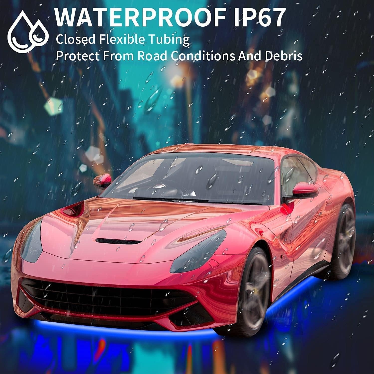 Neon Underglow Car Lights, 6PCs Dreamcolor Underglow Kit for Car with APP Control, 210 Color Modes and 255 Voice Control Modes, Waterproof LED Car Lights Exterior for Cars, Trucks, Boats - Image 4