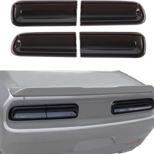 JeCar Smoked Tail Light Covers Rear Light Guards Exterior Accessories Compatible with Dodge Challenger 2015-2023