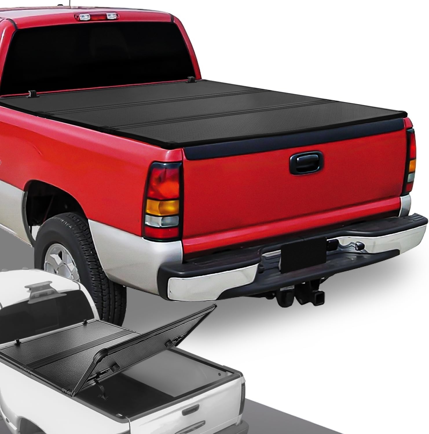 DNA MOTORING New Upgrade Truck Bed Top Hard Solid Tri-Fold Tonneau Cover Compatible with 14-18 Silverado Sierra 1500/15-19 Silverado Sierra 2500HD 3500HD 6.5' Bed, TTC-HARD-038 - Image 2
