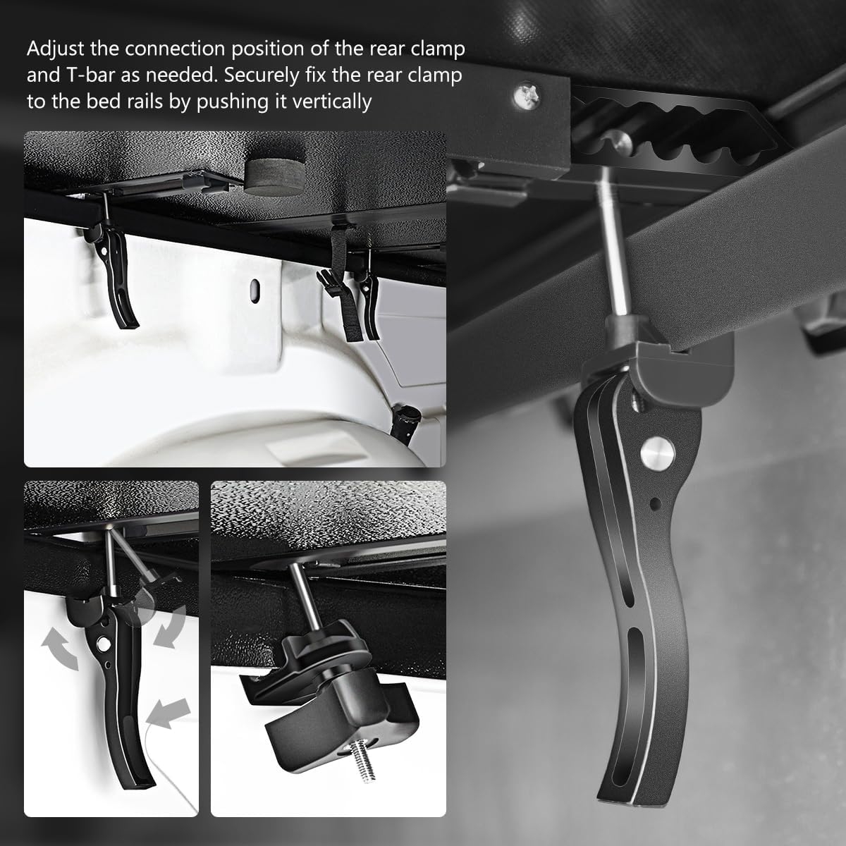 DNA MOTORING New Upgrade Truck Bed Top Hard Solid Tri-Fold Tonneau Cover Compatible with 14-18 Silverado Sierra 1500/15-19 Silverado Sierra 2500HD 3500HD 6.5' Bed, TTC-HARD-038 - Image 3