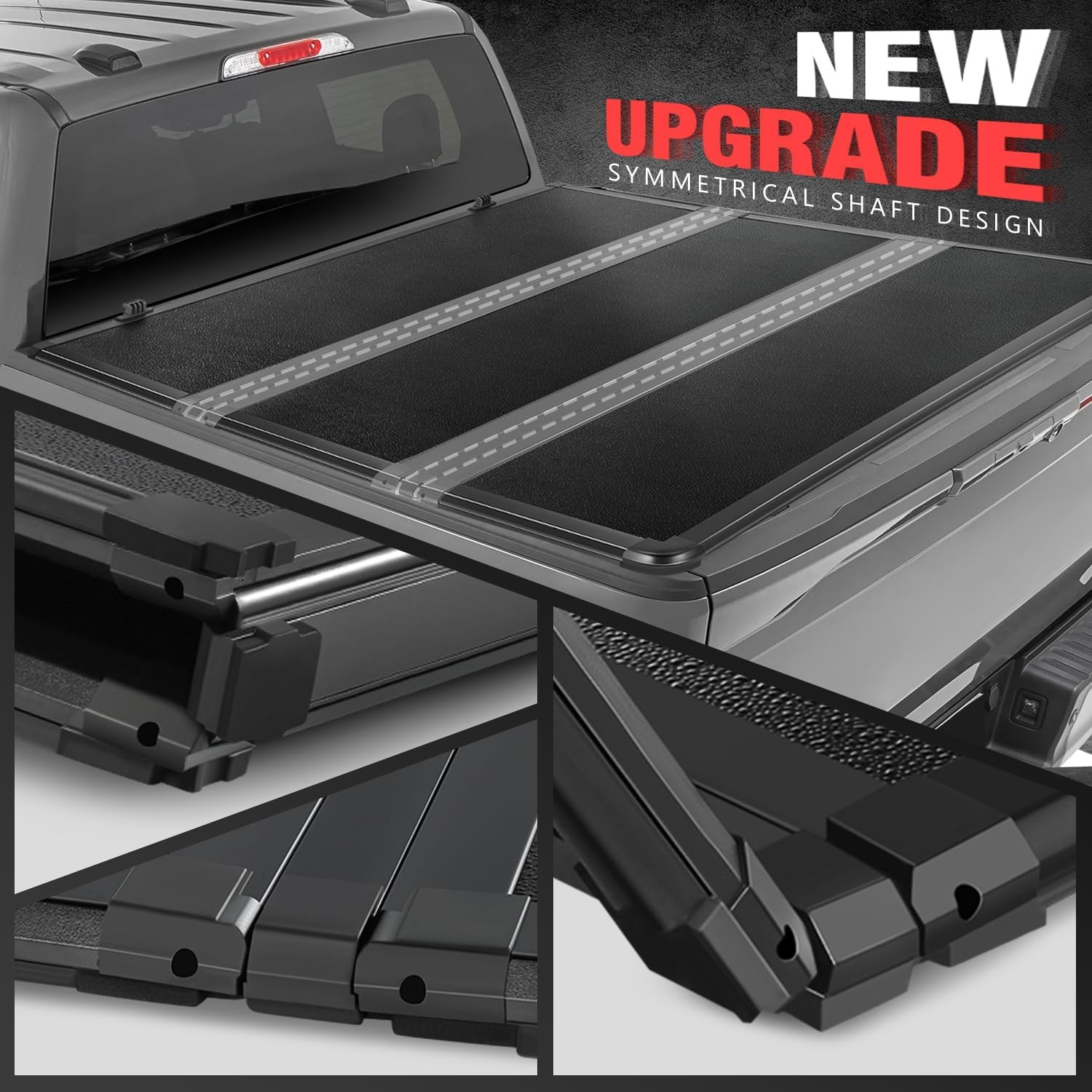 DNA MOTORING New Upgrade Truck Bed Top Hard Solid Tri-Fold Tonneau Cover Compatible with 14-18 Silverado Sierra 1500/15-19 Silverado Sierra 2500HD 3500HD 6.5' Bed, TTC-HARD-038 - Image 7