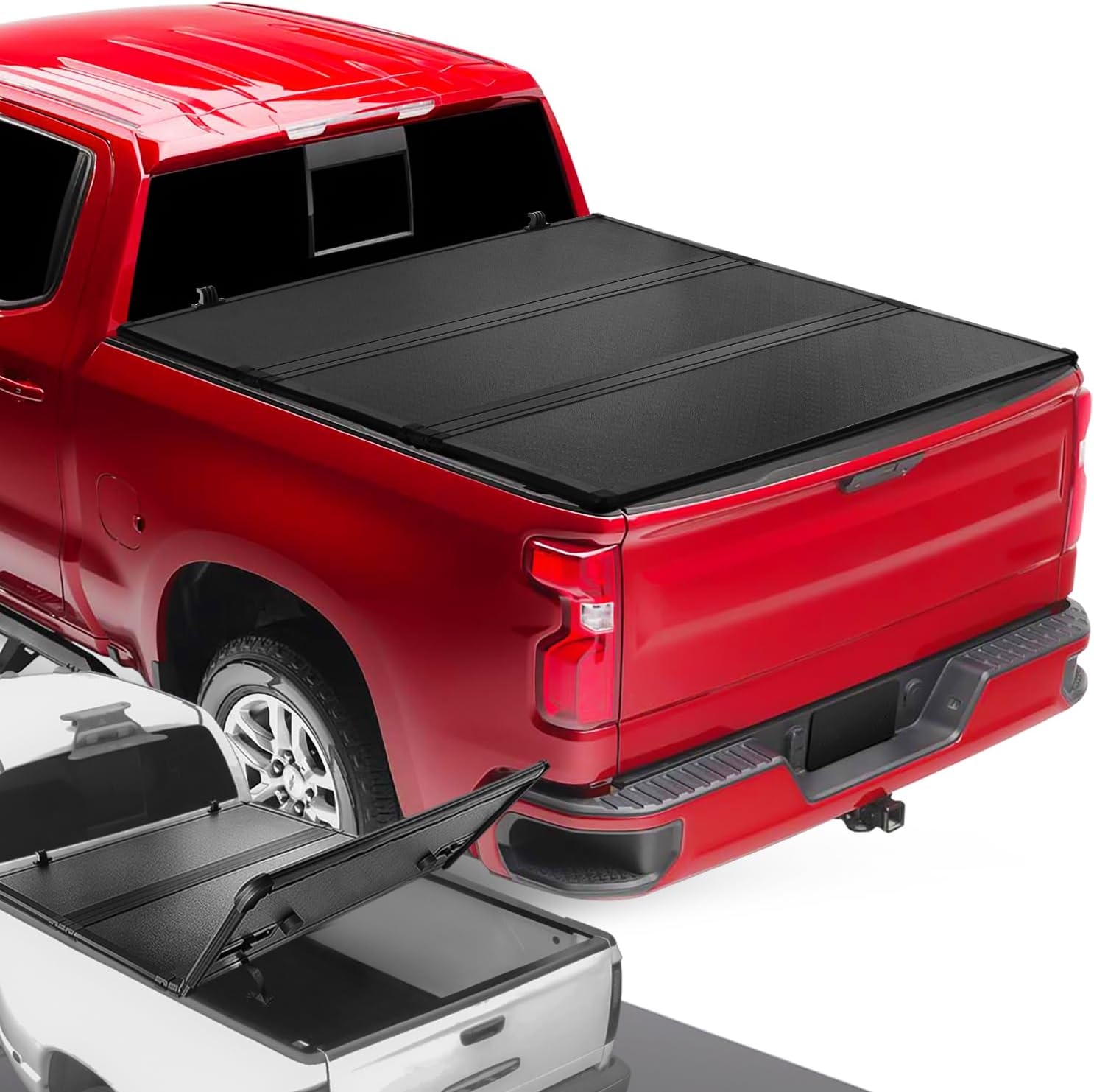 DNA MOTORING New Upgrade Truck Bed Top Hard Solid Tri-Fold Tonneau Cover Compatible with 14-18 Silverado Sierra 1500/15-19 Silverado Sierra 2500HD 3500HD 6.5' Bed, TTC-HARD-038 - Image 10