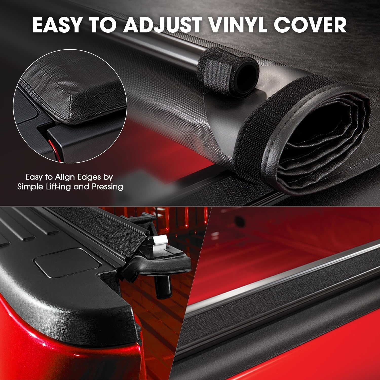 DNA MOTORING New Upgrade Truck Bed Top Hard Solid Tri-Fold Tonneau Cover Compatible with 14-18 Silverado Sierra 1500/15-19 Silverado Sierra 2500HD 3500HD 6.5' Bed, TTC-HARD-038 - Image 15