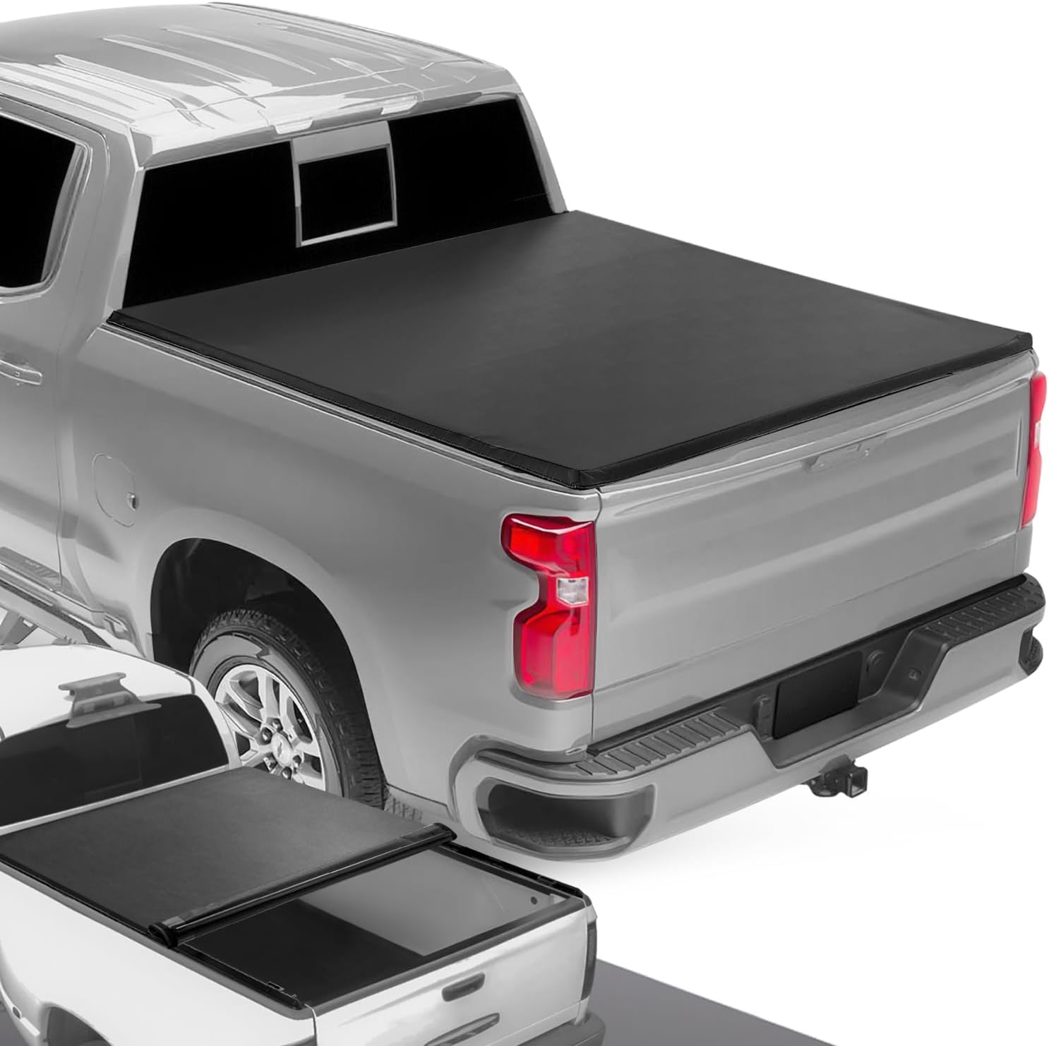 DNA MOTORING New Upgrade Truck Bed Top Hard Solid Tri-Fold Tonneau Cover Compatible with 14-18 Silverado Sierra 1500/15-19 Silverado Sierra 2500HD 3500HD 6.5' Bed, TTC-HARD-038 - Image 36
