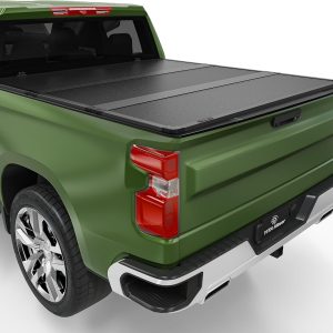 YITAMOTOR FRP Hard Tri-fold Truck Bed Tonneau Cover Fits for 2014-2018 Chevy Silverado/GMC Sierra 1500, Fleetside 5.8 ft Bed