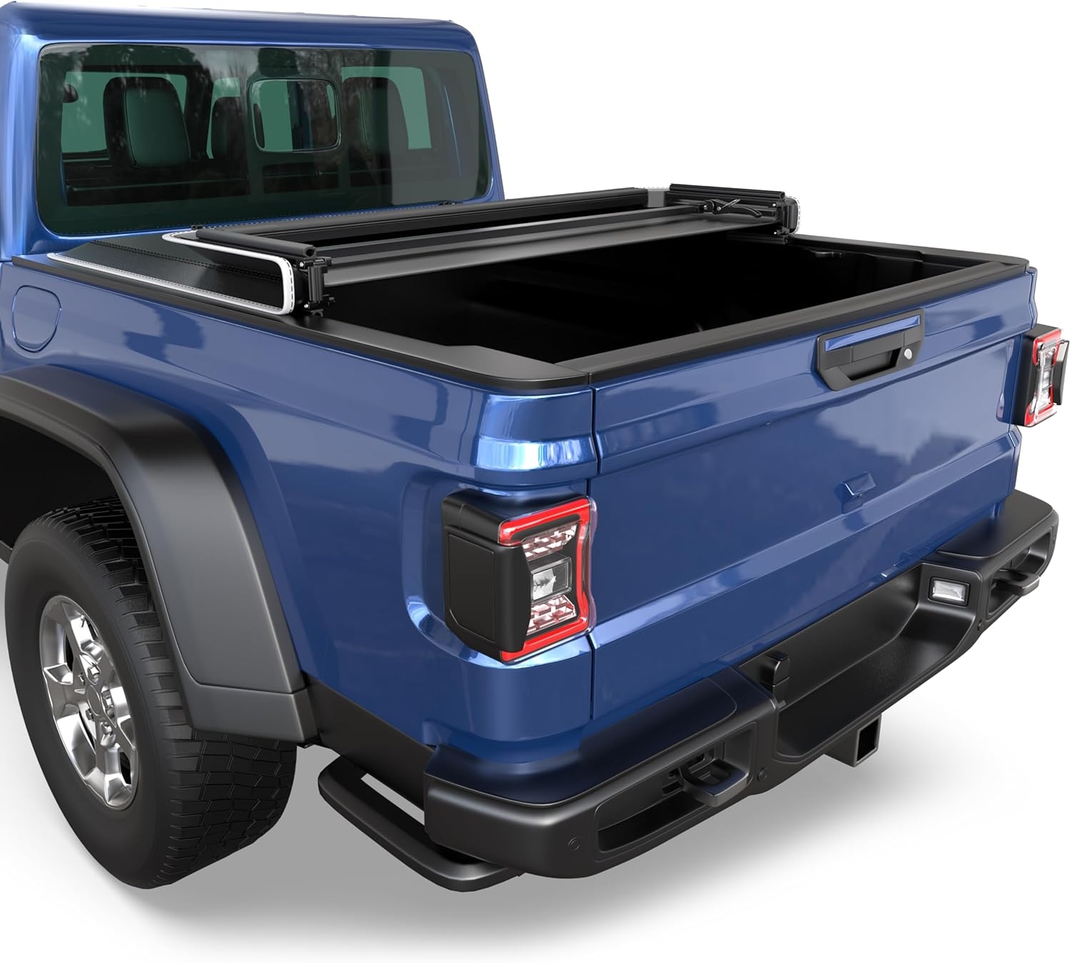 Tri Fold Soft Truck Bed Tonneau Cover Compatible for 2020-2024 Jeep Gladiator Fleetside 5FT(60'') Bed - Image 22
